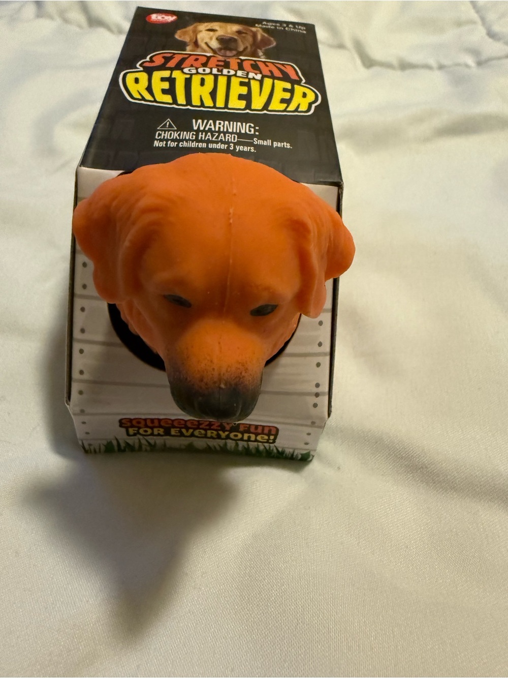 Stretchy Golden Retriever Dog Toy - Orange